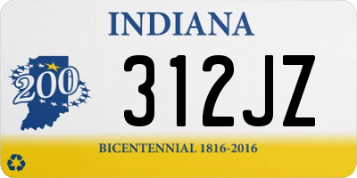 IN license plate 312JZ