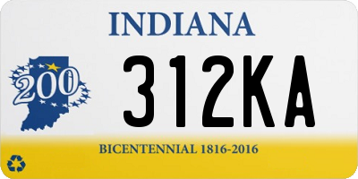 IN license plate 312KA