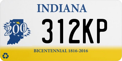 IN license plate 312KP