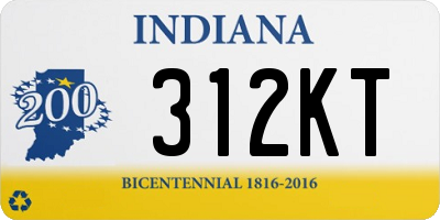 IN license plate 312KT