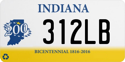 IN license plate 312LB