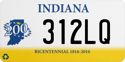 IN license plate 312LQ