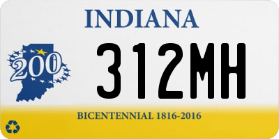 IN license plate 312MH