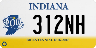 IN license plate 312NH