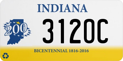 IN license plate 312OC