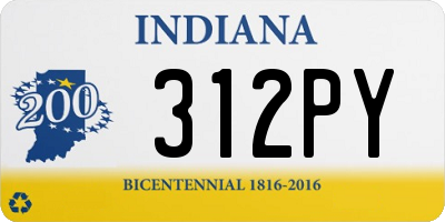 IN license plate 312PY