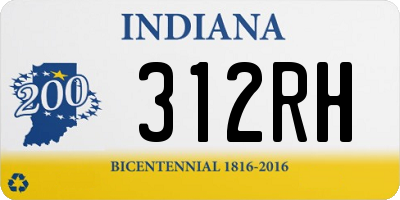 IN license plate 312RH