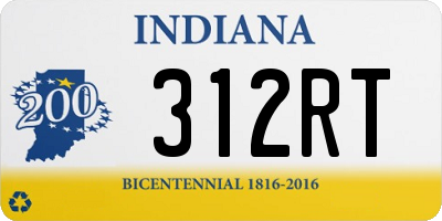 IN license plate 312RT