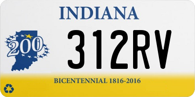 IN license plate 312RV