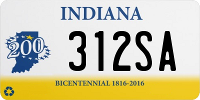 IN license plate 312SA