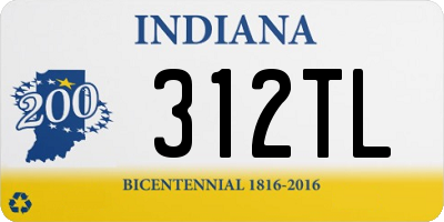 IN license plate 312TL