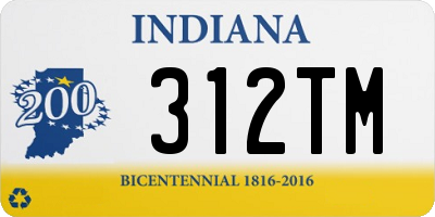 IN license plate 312TM