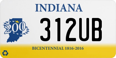 IN license plate 312UB