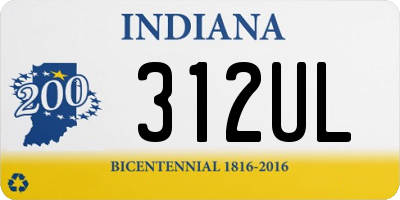 IN license plate 312UL