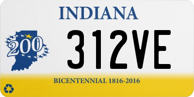 IN license plate 312VE