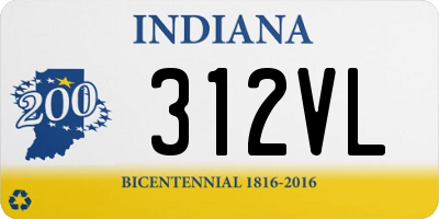 IN license plate 312VL