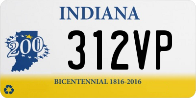 IN license plate 312VP