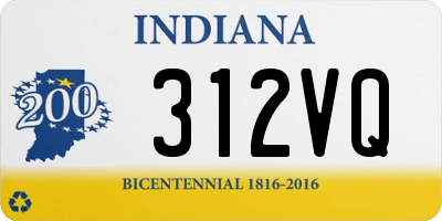 IN license plate 312VQ