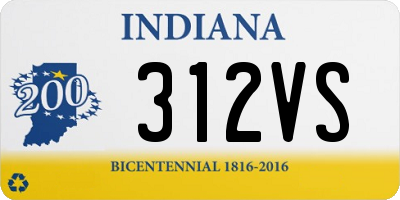IN license plate 312VS