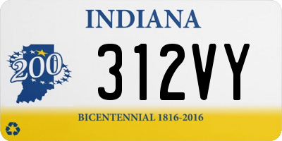 IN license plate 312VY