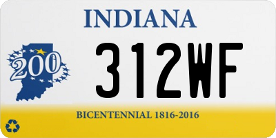 IN license plate 312WF