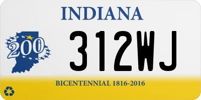 IN license plate 312WJ