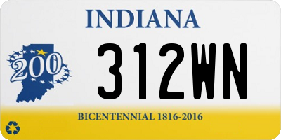 IN license plate 312WN