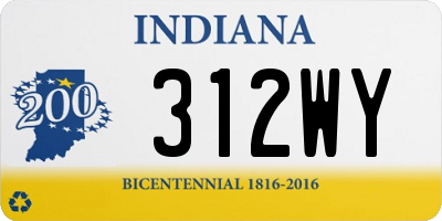 IN license plate 312WY