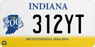 IN license plate 312YT