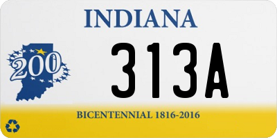 IN license plate 313A