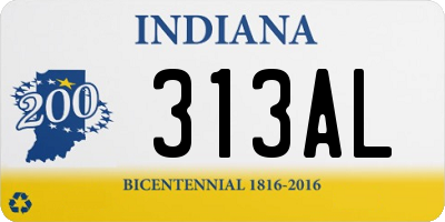 IN license plate 313AL