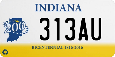 IN license plate 313AU