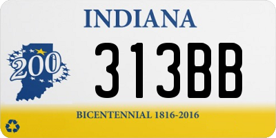 IN license plate 313BB
