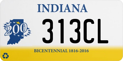 IN license plate 313CL