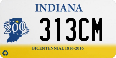 IN license plate 313CM