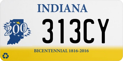 IN license plate 313CY