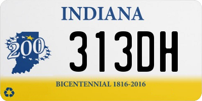 IN license plate 313DH