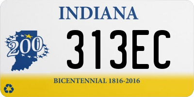 IN license plate 313EC