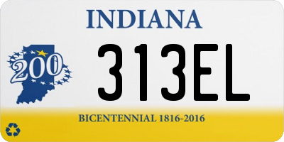 IN license plate 313EL