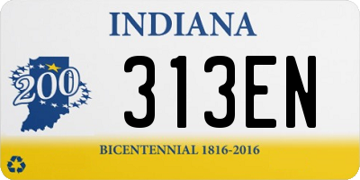 IN license plate 313EN