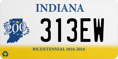 IN license plate 313EW