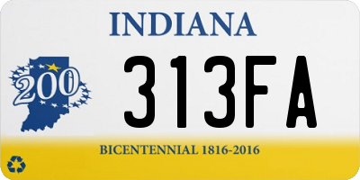 IN license plate 313FA