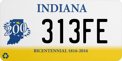 IN license plate 313FE