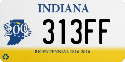 IN license plate 313FF