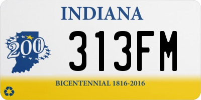 IN license plate 313FM