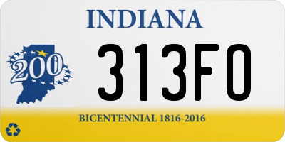IN license plate 313FO