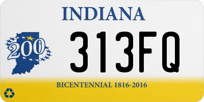 IN license plate 313FQ