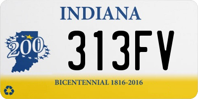 IN license plate 313FV