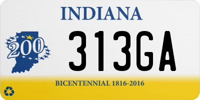 IN license plate 313GA