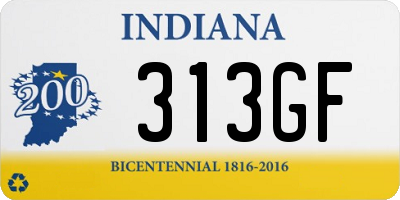 IN license plate 313GF